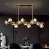 Lampa wisząca Wenecja żyrandol 12 kloszy black metalowo akrylowa LED do salonu