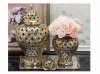 Dekoracyjna waza z chińskiej ceramiki wazon ceramiczny  na stół do salonu wybierz kolo złoty lub srebrny