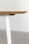 stół 240x100 cm Temper z aluminium i drewna w zestawie z 10 krzesłami