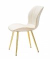 Klasyczne tapicerowane aksamitne krzesło glamour z wygodnym oparciem