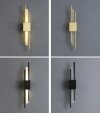 Designerska lampa na ścianę kinkiet metalowy złoty Sem Left