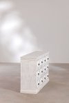 Drewniany bielony postarzany kredens komoda z 12 szufladkami