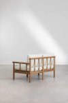 zestaw ogrodowy meble do ogrodu Alvin SKLUM komplet sofa, fotel i stolik z drewna akacjowego