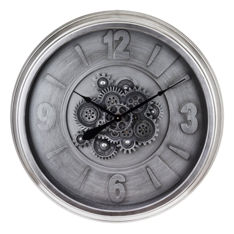 Zegar ścienny z widocznym mechanizmem elegancki wytworny zachwycający