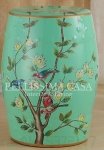 Wielokolorowy stolik stołek taboret ceramiczny z chińskiej porcelany - mebel do salonu
