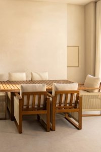 Stół 200x100 cm z 6 Krzesłami Zestaw Mebli Malmo Do Salonu