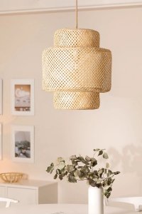 Lampa wisząca sufitowa bambusowa boho 45 cm