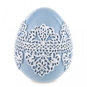 Dekoracja wielkanocna jajko z tworzywa sztucznego niebieskie