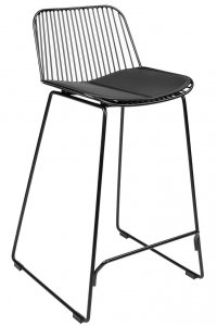 Industrialne nowoczesne krzesło barowe Davis hoker czarny loft