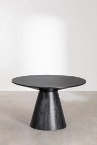 Stół Chase Okrągły 120 cm Do Jadalni Salonu Mango Czarny