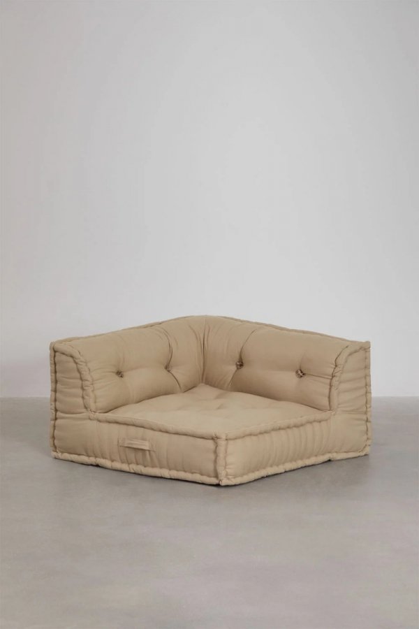 Bawełniana sofa modułowa 3 częściowa do salonu boho Daisy kolor kremowy