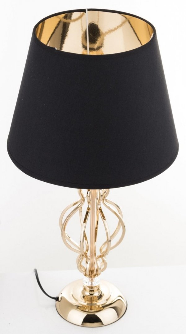 Oryginalna lampa złota z czarnym abażurem