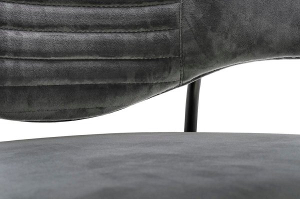 Krzesło ciemny szary - welur, podstawa czarna