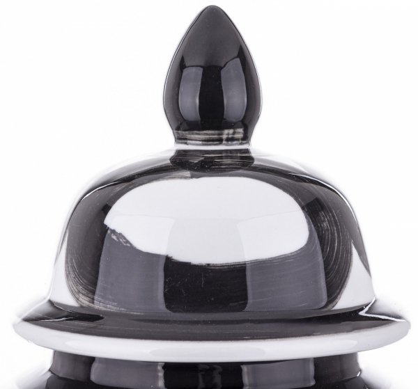 Pojemnik ceramiczny wazon z chińskiej ceramiki biało czarny