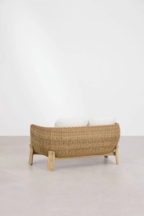 Zestaw mebli na taras ogrodowy Leilan akacjowa sofa, stolik i dwa fotele