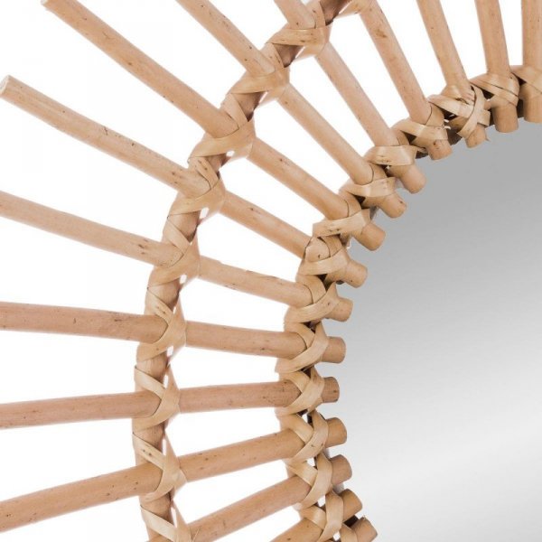 Wiklinowe lustro ścienne Słońce 58 cm