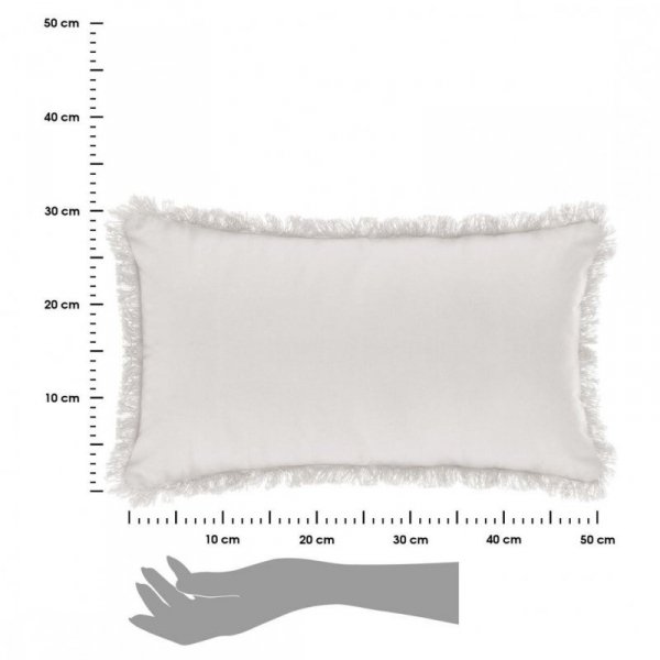 Poduszka z frędzlami 30x50 cm biała