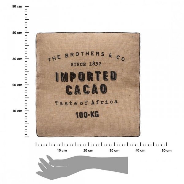 Jutowa poduszka do siedzenia Cacao