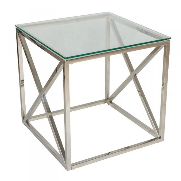 Stolik kawowy Nelja Silver 55 cm