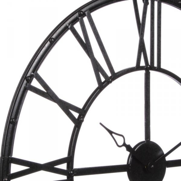 Zegar ścienny vintage czarny 70 cm