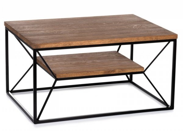 Loftowy stolik do salonu z drewna dębowego Jersey