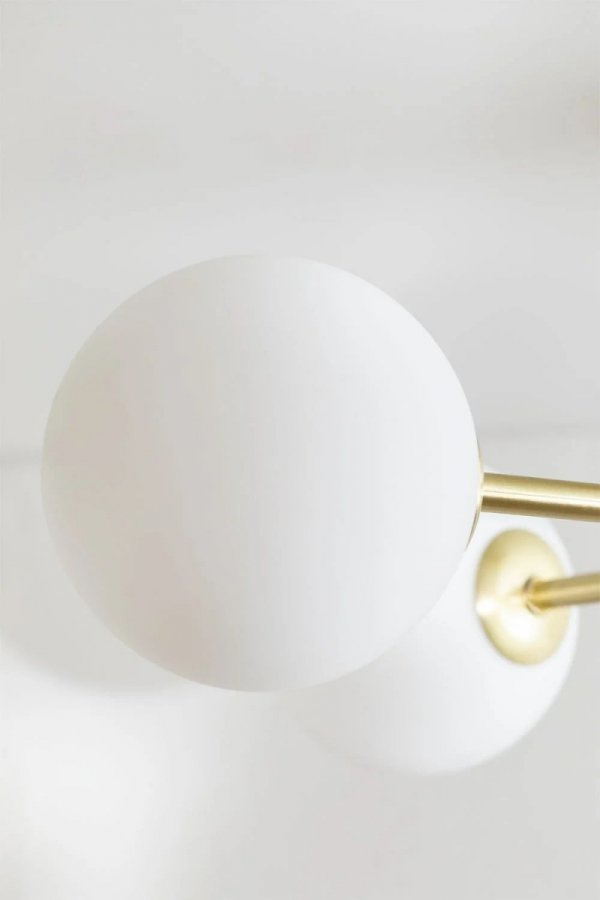 Lampa sufitowa wisząca do salonu Castello - 5 kloszy złota