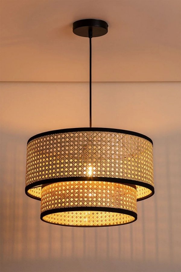 Wisząca lampa Fussa sufitowa lampa rattanowa 