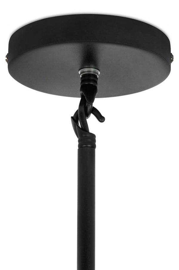 Lampa wisząca sufitowa Kandell 6 czarna - aluminium, szkło