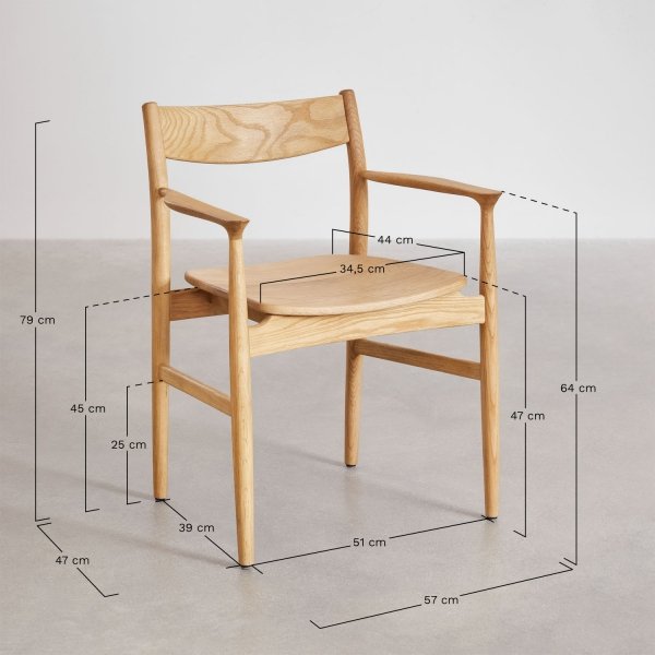 Zestaw stołowy Aura z okleiną ceramiczną (200x100 cm) i ośmioma krzesłami Mireita z podłokietnikami z drewna dębowego, idealny do eleganckiej jadalni