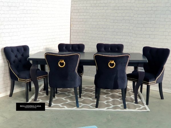 Krzesło tapicerowane z kołatką Barcelona deluxe