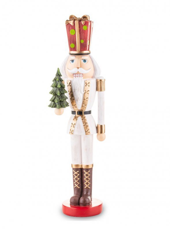 Świąteczna wysoka dekoracja figurka Dziadek do orzechów z tworzywa sztucznego