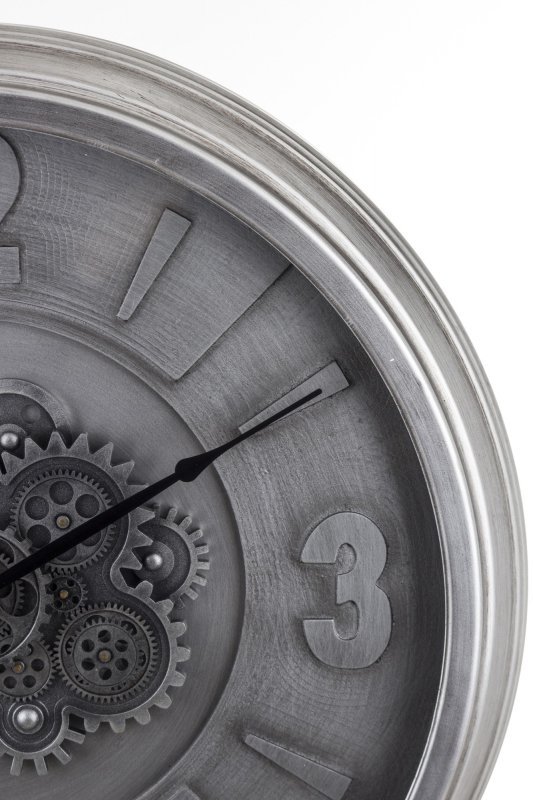 Zegar ścienny z widocznym mechanizmem elegancki wytworny zachwycający duży