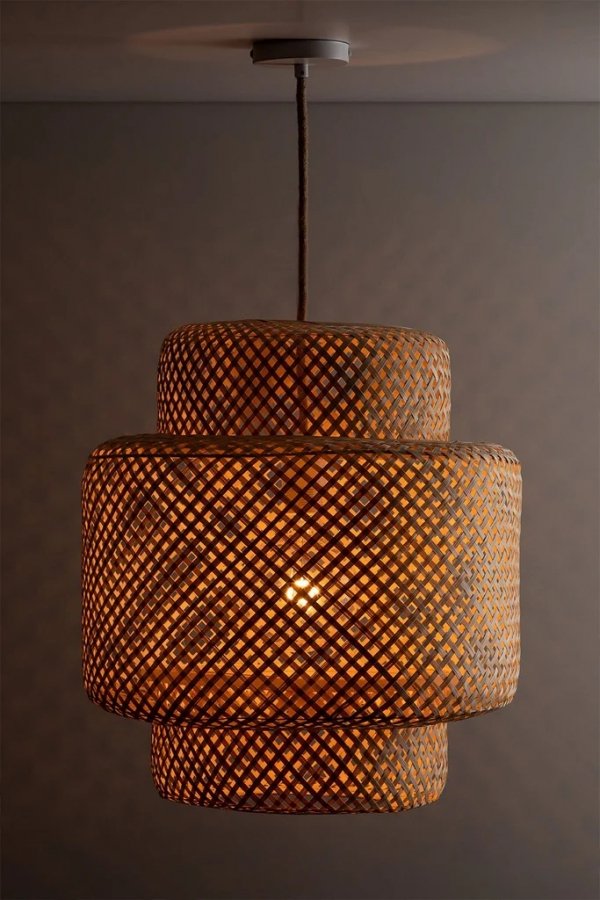 Lampa wisząca sufitowa bambusowa boho 