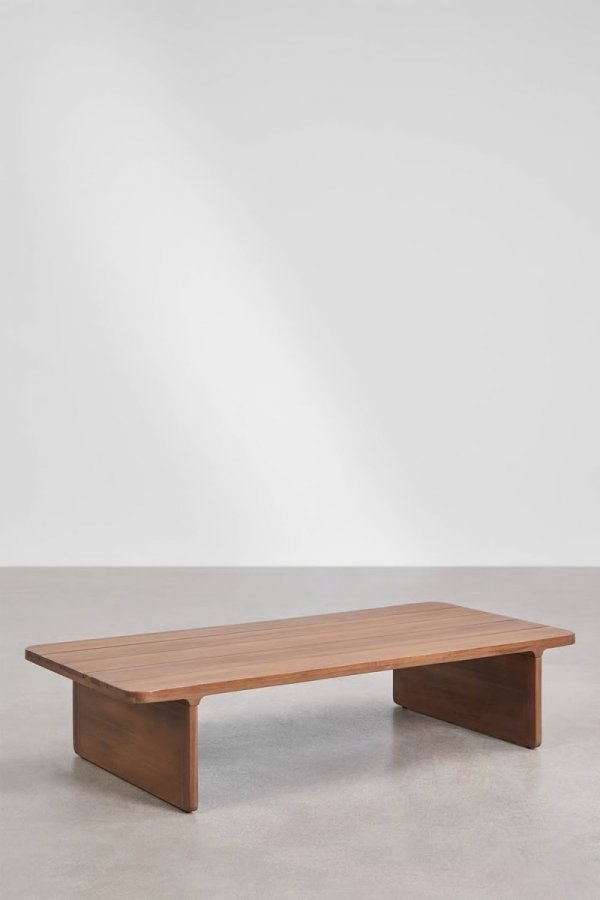 Stolik kawowy z drewna akacjowego do zestawu ogrodowego Noira