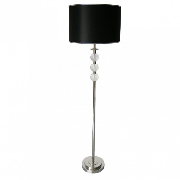 LAMPA PODŁOGOWA NIKLOWANA GLASS 140CM