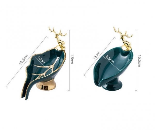 Designerska Mydelniczka Ceramiczna z Samoodpływem - Elegancka Podstawka na Mydło do Łazienki