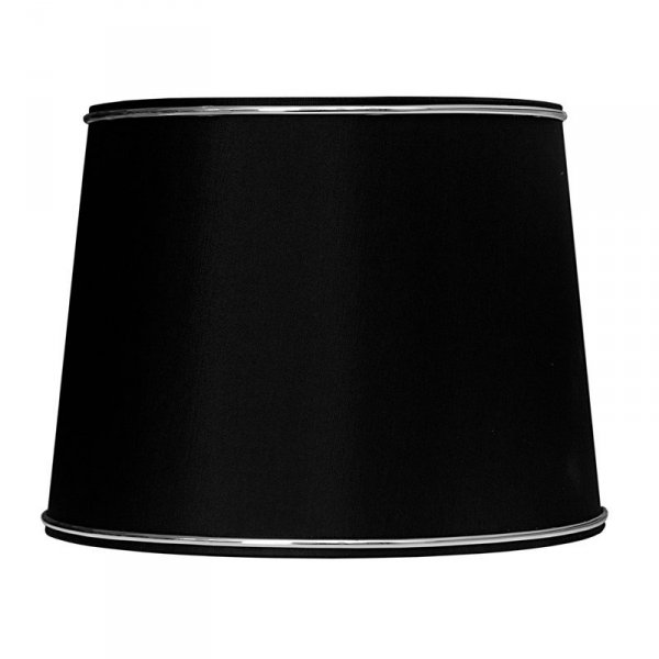 Klasyczny, elegancki abażur czarny z obwódką 20x15x15