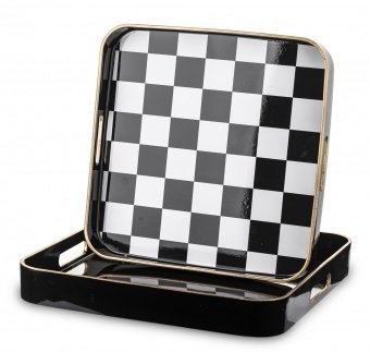 Taca kwadratowa z wzorem szachownicy