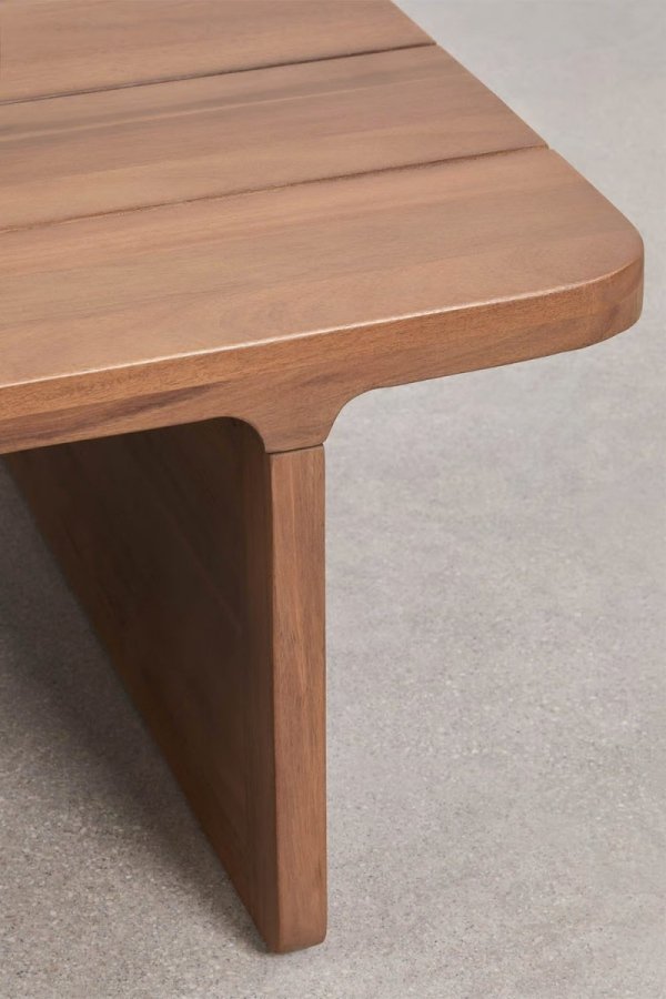 Stolik kawowy z drewna akacjowego do zestawu ogrodowego Noira