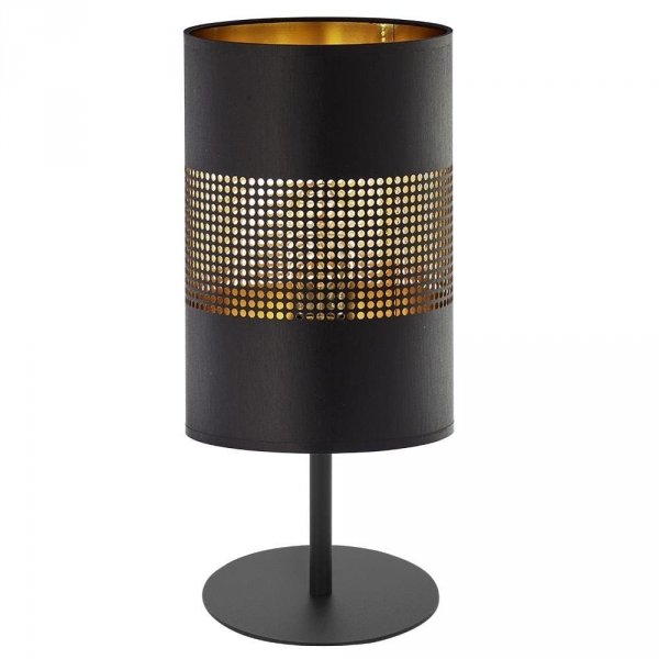 Lampa lampka stołowa metalowy abażur biały/czarny