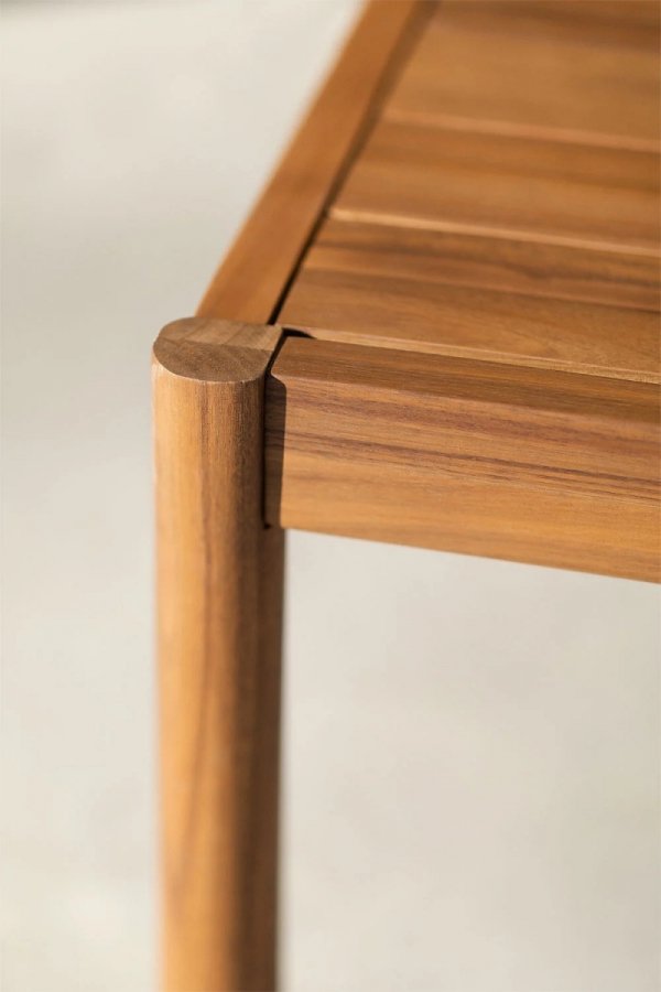 zestaw ogrodowy meble do ogrodu Alvin SKLUM komplet sofa, fotel i stolik z drewna akacjowego