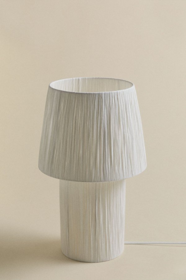 Lampa z papieru Nironalde na stolik nocny biała