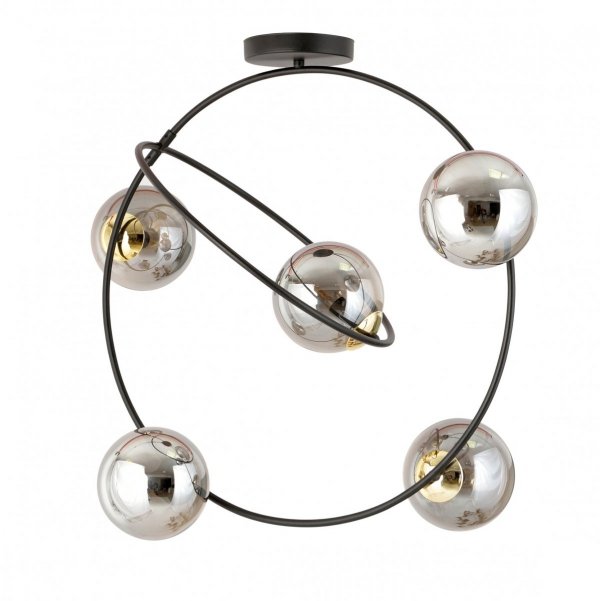 Moderne Gallactico 5 GRAFIT lampa sufitowa z kloszami kule do salonu