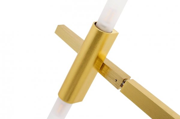 Lampa wisząca sufitowa Kandell 6 złota - aluminium, szkło