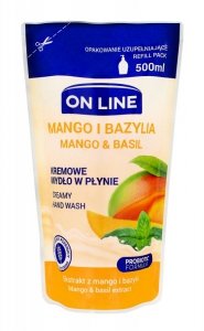 On Line Mydło kremowe w płynie Mango i Bazylia - uzupełnienie  500ml