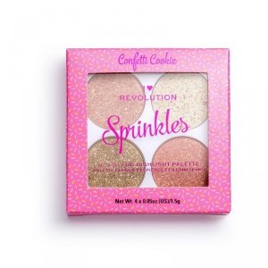 I Heart Revolution Blush & Sprinkles Paletka różów i rozświetlaczy Confetti Cookie 1szt