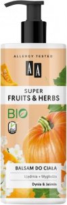 AA Super Fruits & Herbs Balsam do ciała ujędrniająco-wygładzający Dynia i Jaśmin  500ml