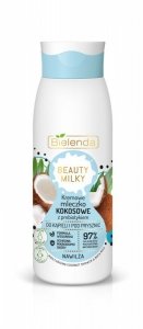 Bielenda Beauty Milky Kremowe Mleczko Kokosowe z prebiotykiem do kąpieli i pod prysznic - nawilża  400ml