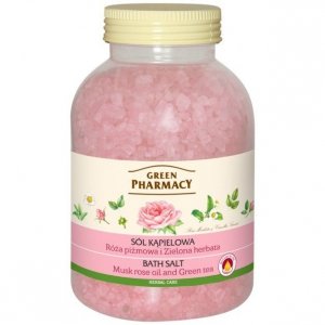 Green Pharmacy Sól kapielowa Róża piżmowa, Zielona Herbata