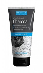 Beauty Formulas Charcoal Peeling do twarzy głęboko oczyszczający z aktywnym węglem  150ml